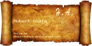 Hubert Atala névjegykártya